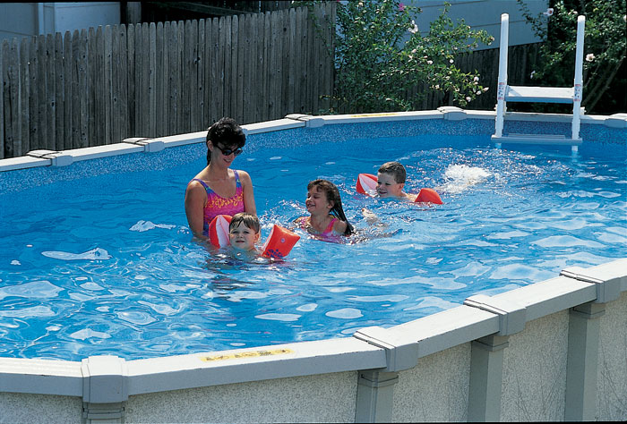 Above Ground Pool Photo Gallery Niagara Spa Family In Pool Jpg