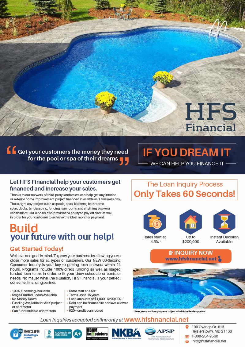 Financing Niagara Pool & Spa